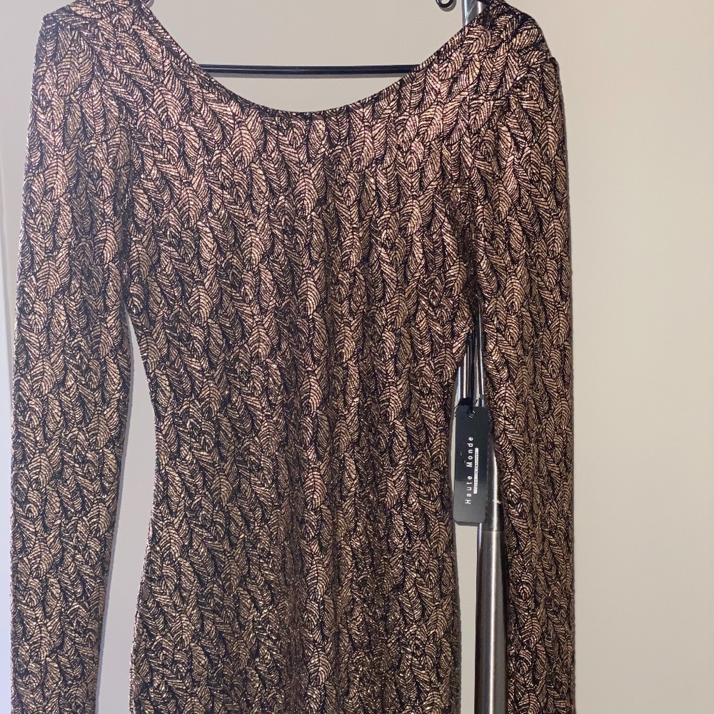 Haute Monde Gold Sequin Mini Dress